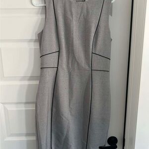 H&M Gray Mini Dress with Black Accents